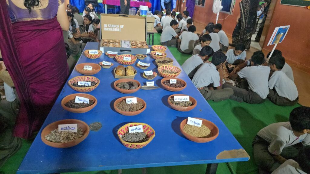 శ్రీ చైతన్య టెక్నో స్కూల్ విద్యార్థులతో విత్తన బంతుల తయారీ